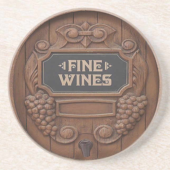Dessous de verre de conception de baril de vin (Devant)