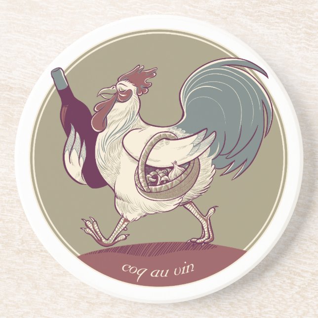 Dessous de verre de coq au vin (Devant)