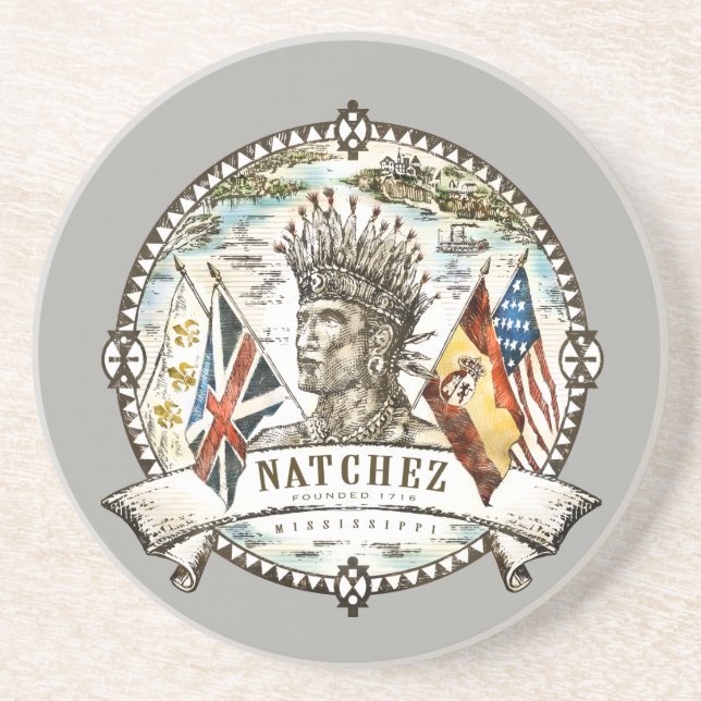 Dessous de verre de couleur de joint de Natchez (Devant)