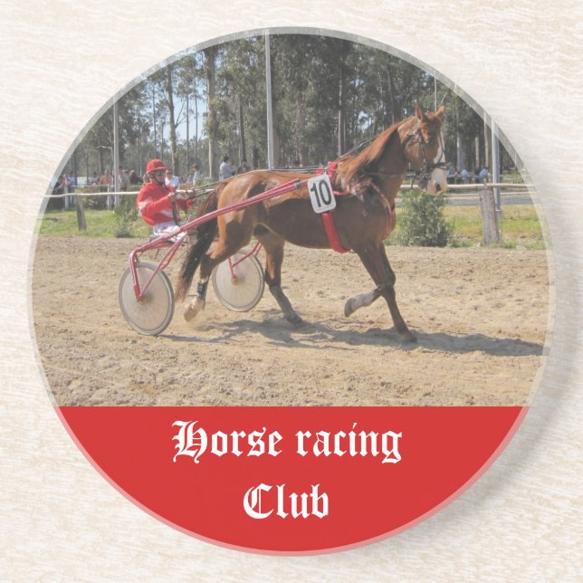 Dessous de verre de course de chevaux (Devant)