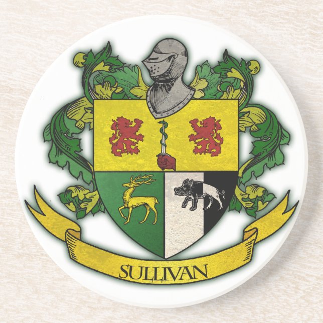 Dessous de verre de crête de famille de Sullivan (Devant)