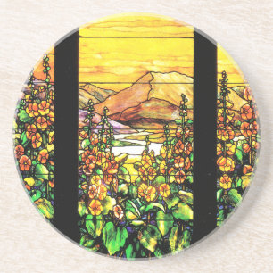Dessous de verre de cru en verre souillé de