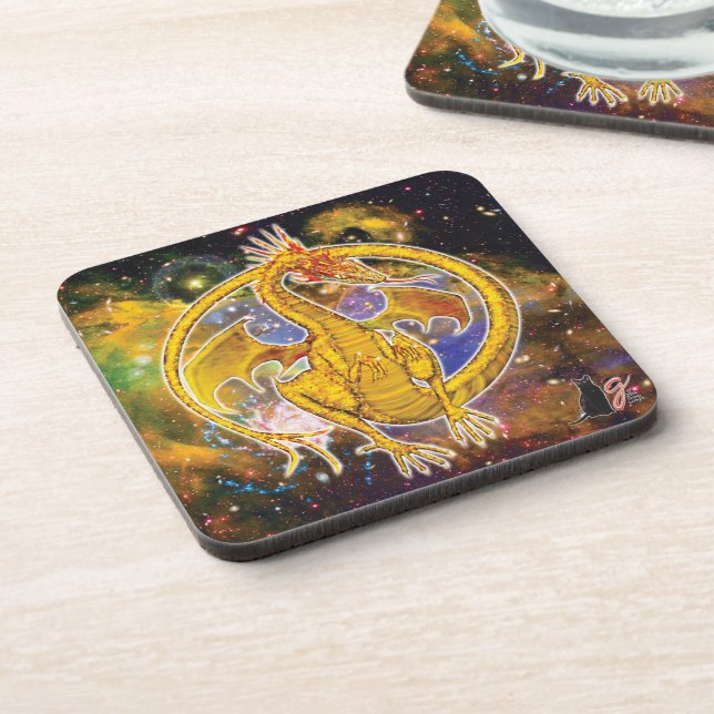 Dessous de verre de dragon cosmique Topaz (Côté gauche)