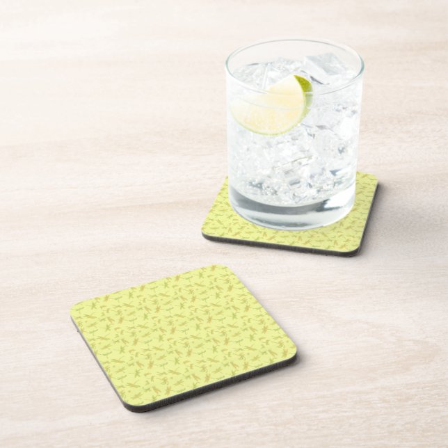 Dessous de verre de dragons jaunes dorés thaïlanda (Côté Droit)