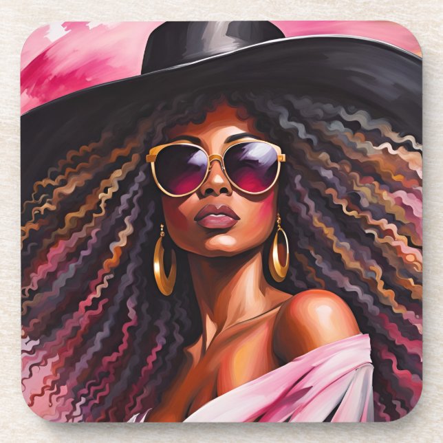 Dessous de verre de femmes afro-américaines avec d (Devant)