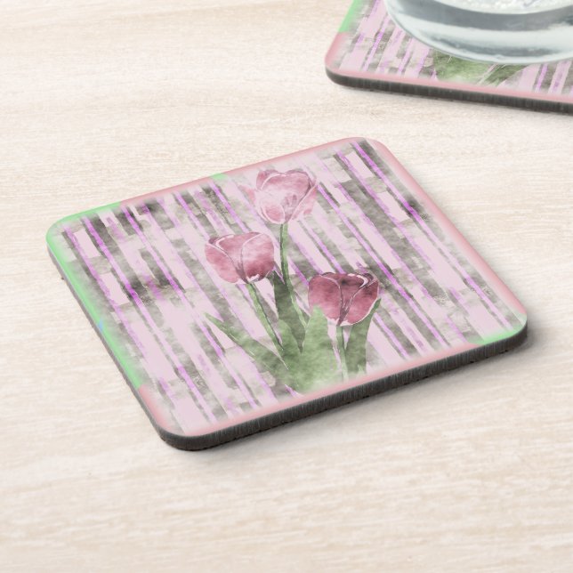 Dessous de verre de fleurs (Côté gauche)