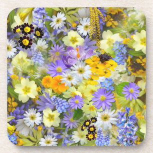 dessous de verre de fleurs de printemps