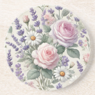Dessous de verre de fleurs romantique