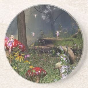 dessous de verre de forêt de féerie