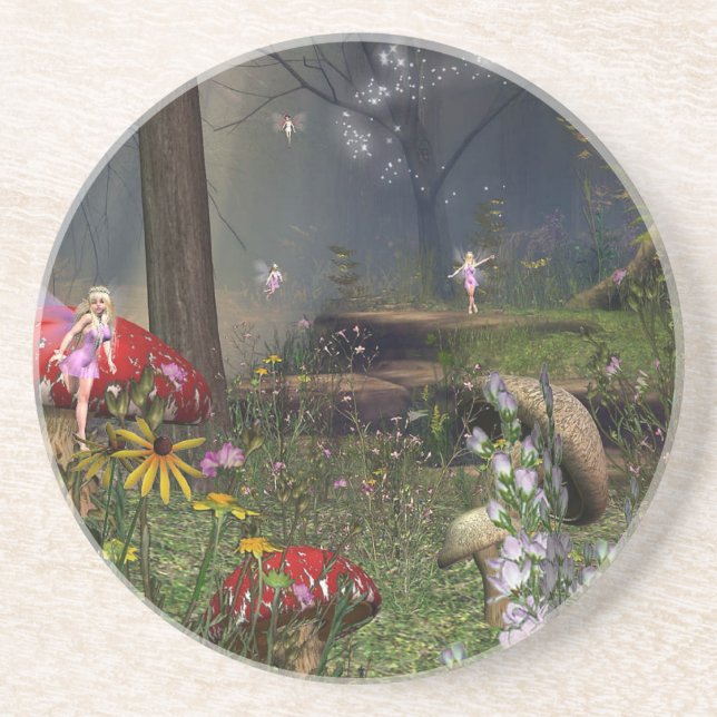 dessous de verre de forêt de féerie (Devant)