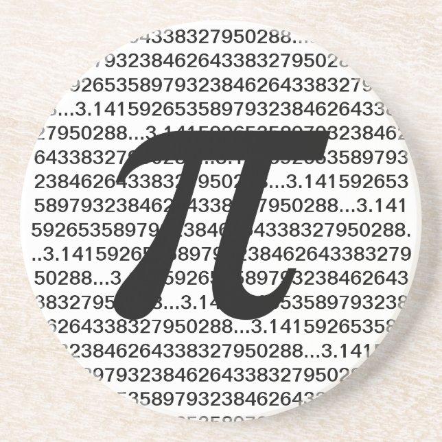Dessous de verre de geek de maths de pi 3,14 (Devant)