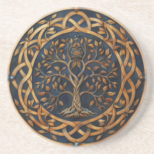 Dessous de verre de grès celtique de l'arbre de vi