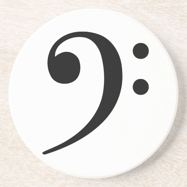 Dessous de verre de grès de clef basse (Devant)