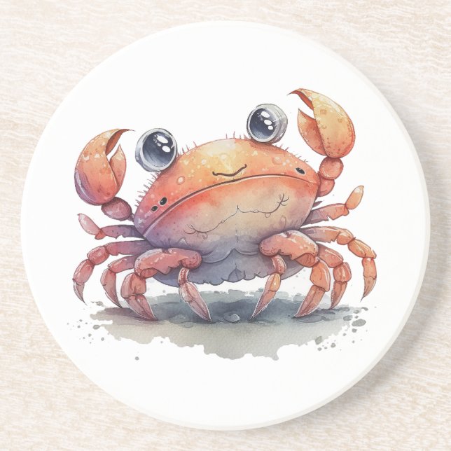 Dessous de verre de grès de crabe mou (Devant)