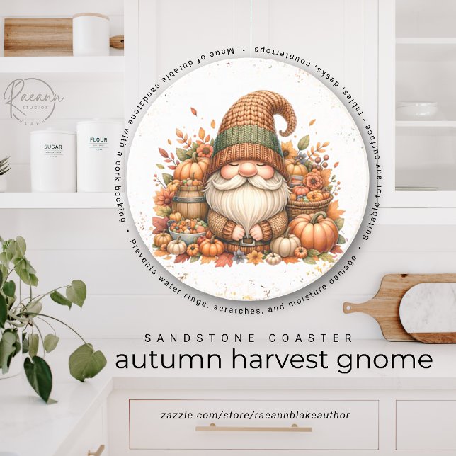Dessous de verre de grès de Gnome de la récolte d' (Créateur téléchargé)