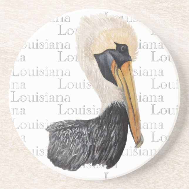 Dessous de verre de grès de Louisiana Pelican (Devant)