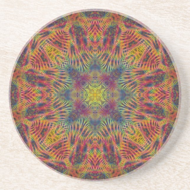 Dessous de verre de grès de Quadragram d'étoile de (Devant)
