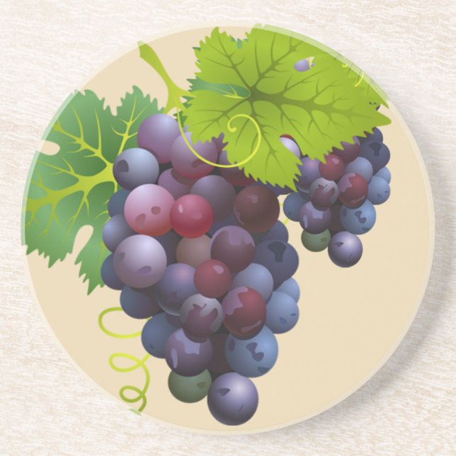 Dessous de verre de grès de raisins (Devant)