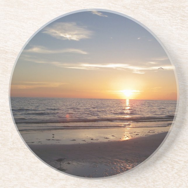 Dessous de verre de grès de Sunset Beach (Devant)