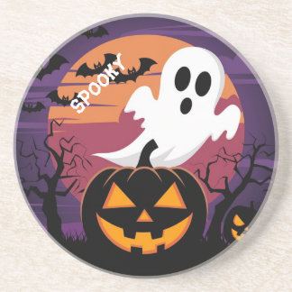 Dessous de verre de grès d'Halloween.