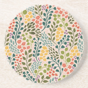 Dessous de verre de grès floral