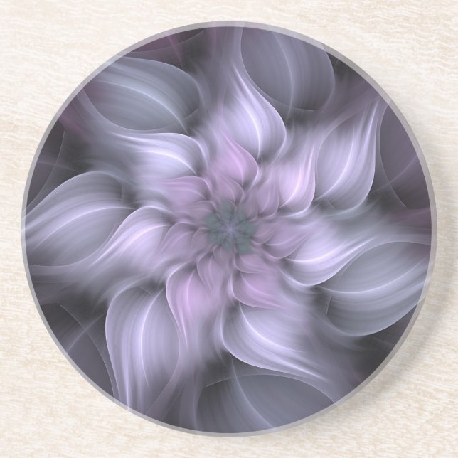 Dessous de verre de grès fractionné violet (Devant)
