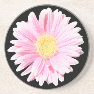 Dessous de verre de grès rose Gerbera Daisy