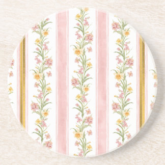 Dessous de verre de grès rose or