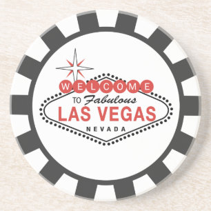 Dessous de verre de jeton de poker de Las Vegas