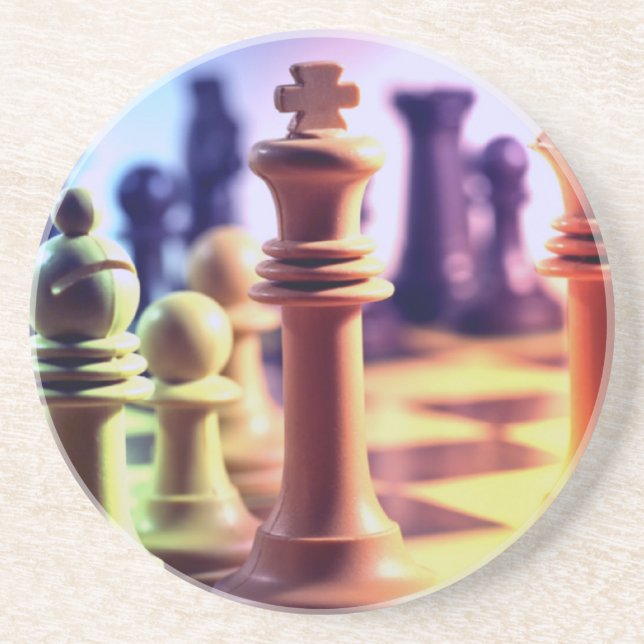 Dessous de verre de jeu d'échecs (Devant)