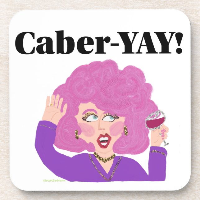 Dessous de verre de la femme de vin Caber-YAY (Devant)