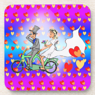 Dessous de verre de la fête du dessin au mariage