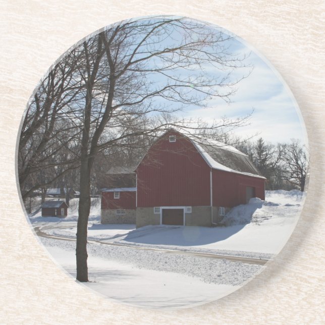 Dessous de verre de la grange d'hiver (Devant)