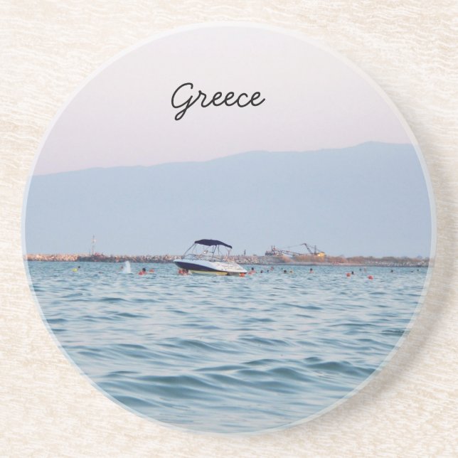 Dessous de verre de la mer Egée en Grèce (Devant)