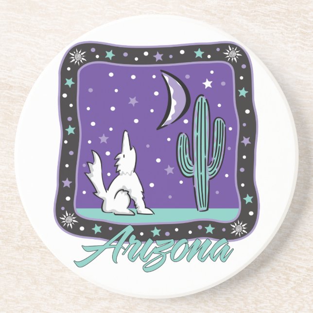 Dessous de verre de l'Arizona Coyote (Devant)