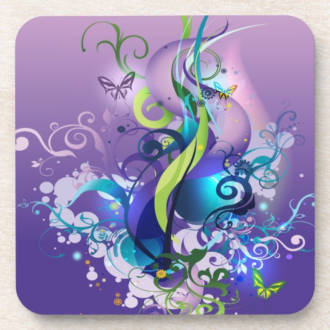 Dessous de verre de l'art Abstrait 35 (Devant)