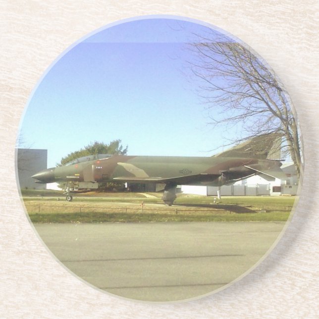 Dessous de verre de l'avion de combat (F4-Phantom) (Devant)