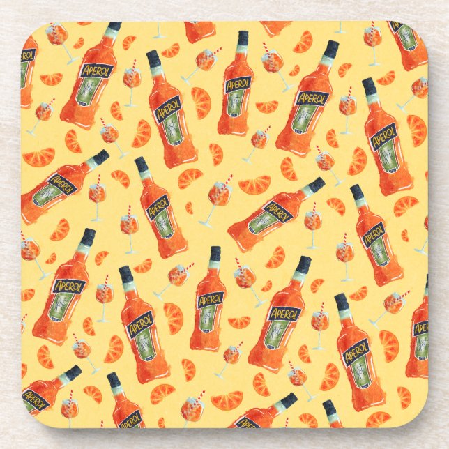 Dessous de verre de l'heure de cocktail Aperol Spr (Devant)