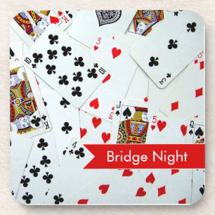 Dessous de verre de liège de jeu de carte de nuit