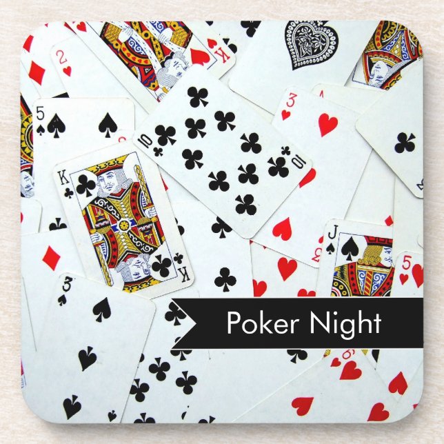 Dessous de verre de liège de jeu de carte de nuit (Devant)