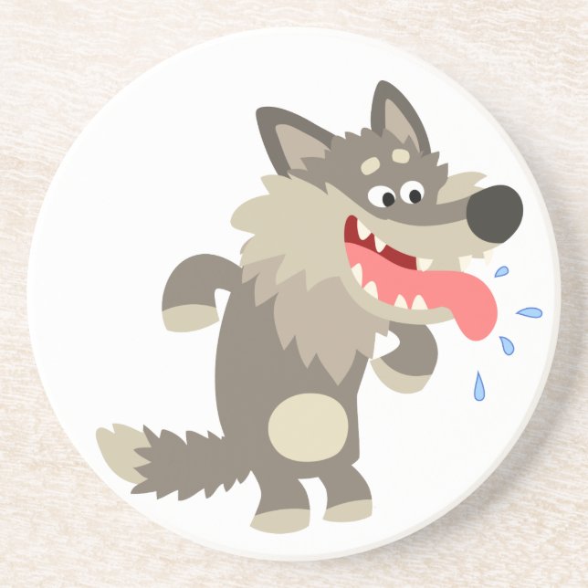 Dessous de verre de loup de caricature très célèbr (Devant)