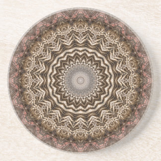 Dessous de verre de mandala teints par thé