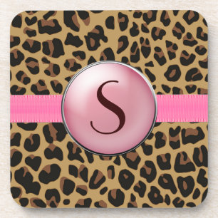 Dessous de verre de monogramme d'impression de