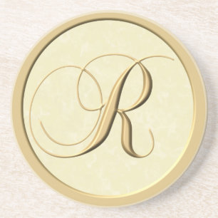 Dessous de verre de monogramme - lettre R