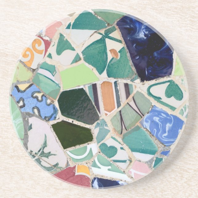 Dessous de verre de mosaïques de Park Guell (Devant)