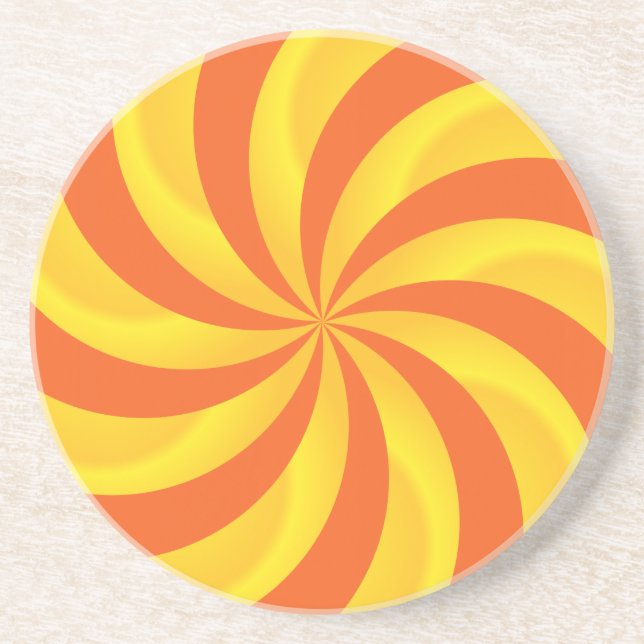 Dessous de verre de motif de rayon de soleil de (Devant)