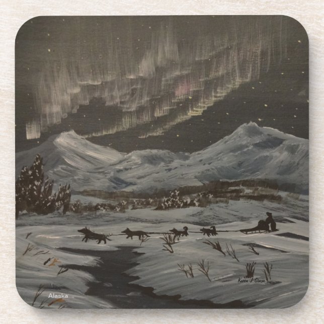 Dessous de verre de Mushing de l'aurore (Devant)