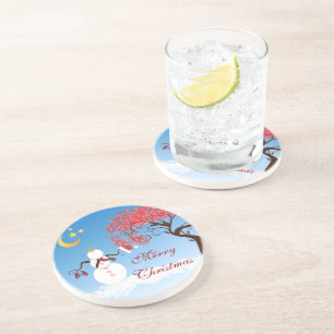 Dessous de verre de neige
