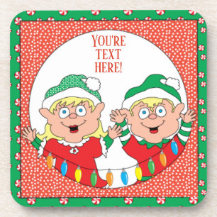 Dessous de verre de Noël Elf Happy