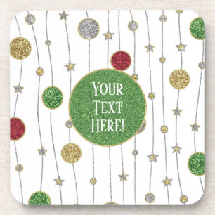 Dessous de verre de Noël Garland rouge et vert